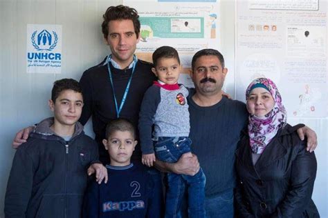 mika with syrian refugees for unhcr 2015
