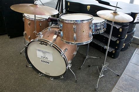 Ludwig Downbeat 1966 Pink Champagne Sparkle Reverb