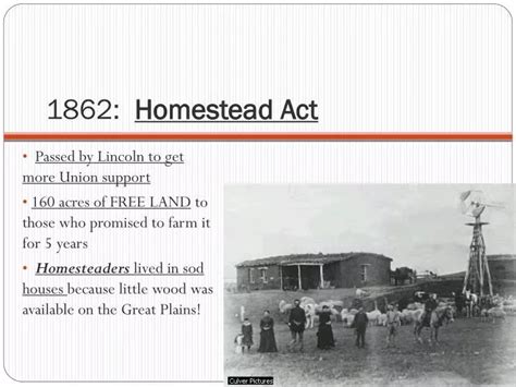 Ppt 1862 Homestead Act Powerpoint Presentation Free Download Id
