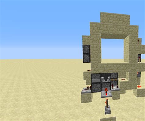 Minecraft Piston Door 3x3 Schematic
