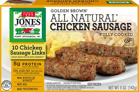 All Natural Golden Brown Chicken Sausage Links Products Jones