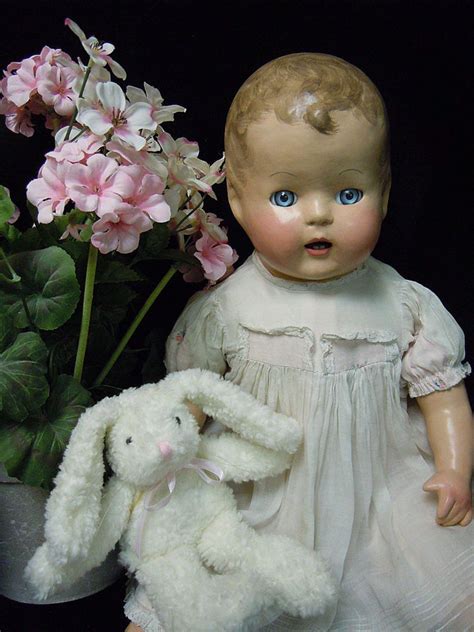 Vintage Large 25 Composition Baby Doll 1930s 40s Restored