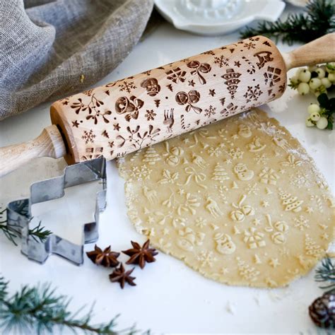 Christmas Embossing Rolling Pin By Boon Homeware