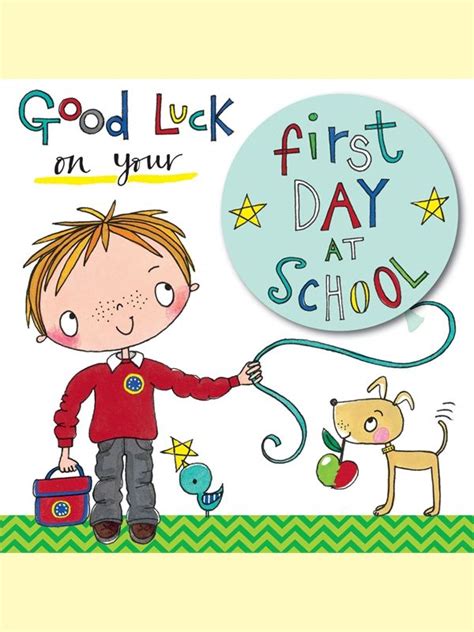 Good Luck On Your First Day At School Greeting Card By Rachel Ellen