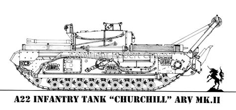 Original Drawing Original Art Plan Drawing Churchill Infantry