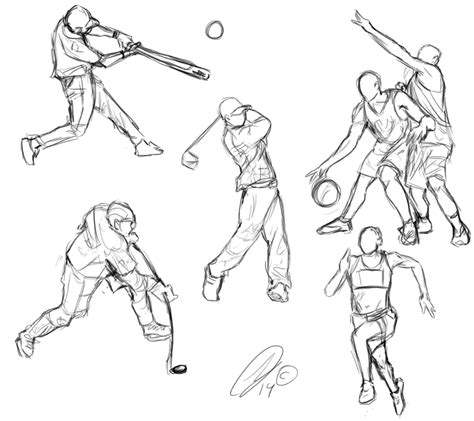 Sports Sketches By Silverlykta On Deviantart