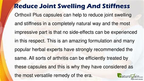 Ppt How To Reduce Joint Swelling And Stiffness Without Any Side