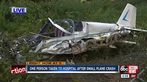 Small Plane Crashes In Mulberry 1 Person Transported As Trauma Alert