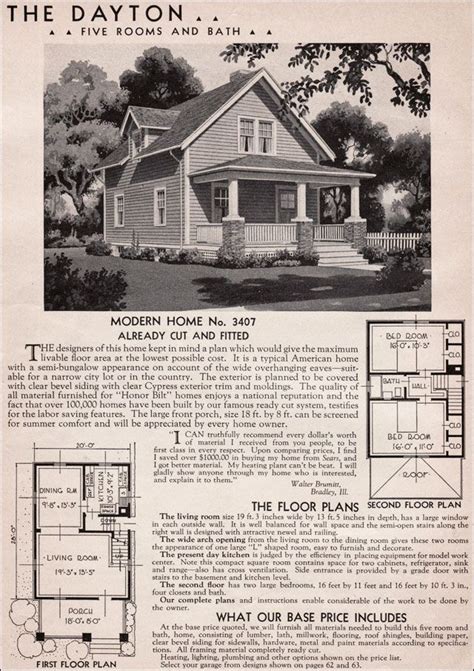 1936 Dayton Kit Home Sears Roebuck 20th Century American