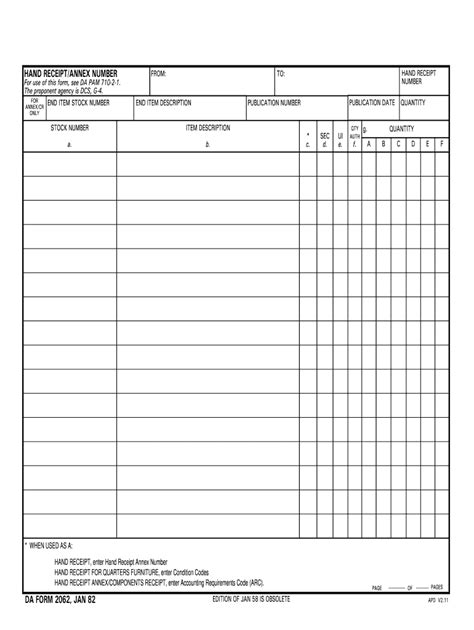 Da Form 2062 Fill Online Printable Fillable Blank