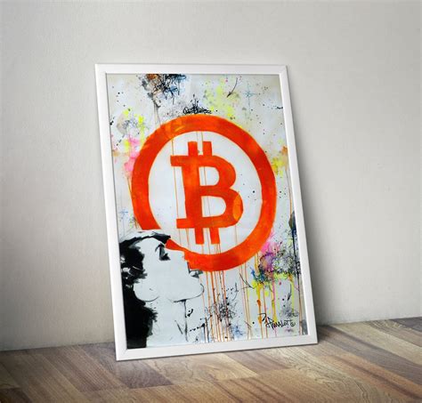 Bitcoin Print Btc Poster Crypto Wall Art Bitcoin Pop Art Etsy