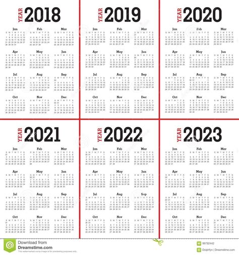 Calendar Years 2019 2020 2021 2022 2023 Calendar Inspiration Design