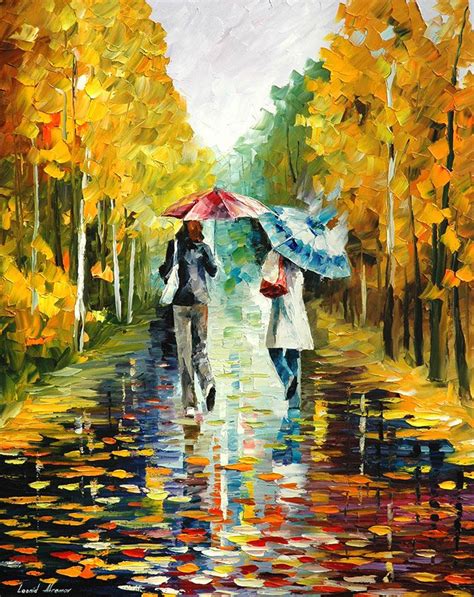 Oil Painting On Canvas Stroll In An Autumn Park Use 15 Discount