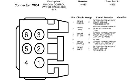 Ford 6 Pin Power Window Switch Wiring Diagram Wiring Digital And