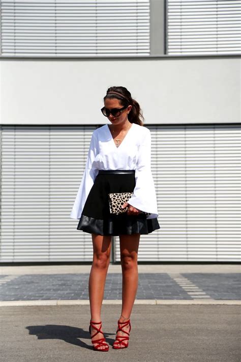 Outfit Blackwhitered And A Touch Of Leo Fashionhippieloves Bloglovin