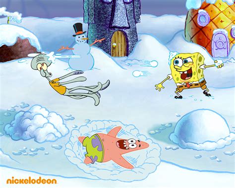 Snowball Fight Patrick Star Spongebob Wallpaper 40617256 Fanpop