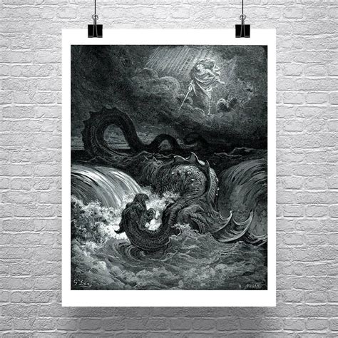 Destruction Of The Leviathan Gustave Dore Fine Art Giclee Print On