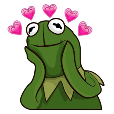 Kermit The Frog In Love Meme Sticker Sticker Mania