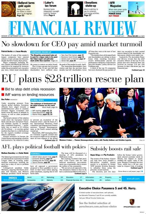 Newspaper The Australian Financial Review Australia Newspapers In
