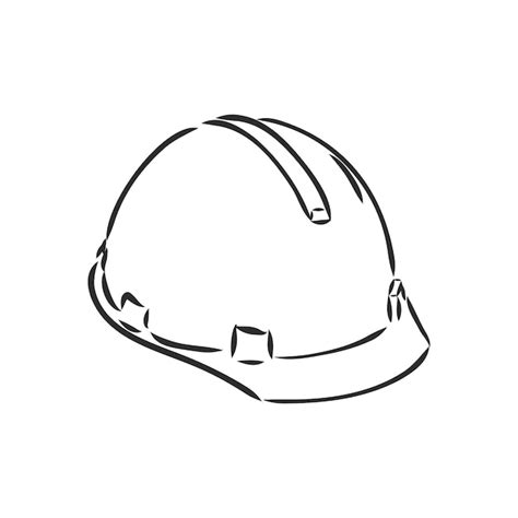Premium Vector Engineer Helmet Hand Drawn Construction Helmet Vector