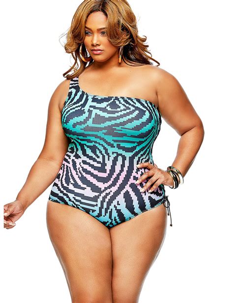 Costa Rica One Shoulder Lace Up Swimsuit By Monif C Swimwear Outfit Plus Size Swimsuits