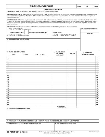 75 Dd Form 1351 2 Word Format Page 5 Free To Edit Download And Print