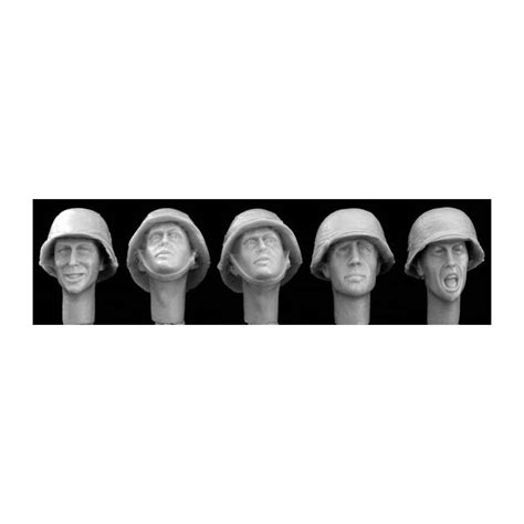 5 heads German WW2 covered helmets HORNET HGH03 1 35ème maquette char promo