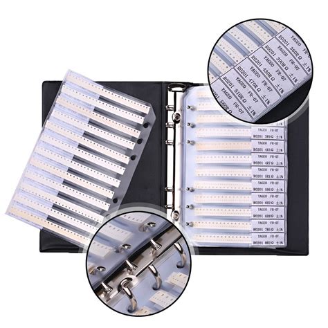 0201 0402 0603 0805 1206 Smdsmt Capacitor Chip Resistor Samples Book Kit