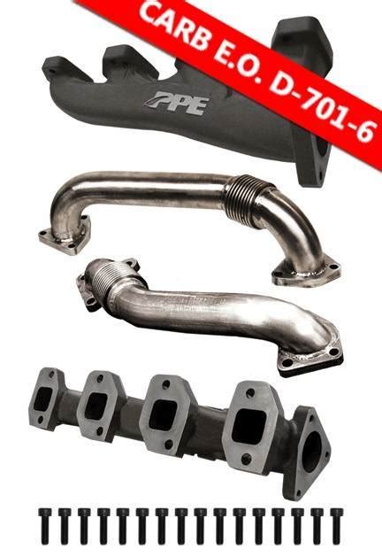 High Flow Exhaust Manifolds And Up Pipes Kit Gm 66l Duramax 2001 Ca