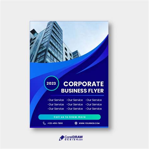 Download Abstract Modern Gradient Cool Blue Corporate Flyer Vector