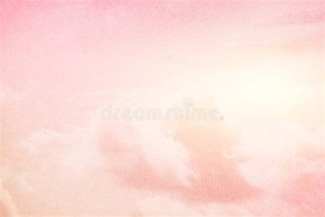 Fantasy Soft Cloud And Sky With Pastel Gradient Color Stock Photo