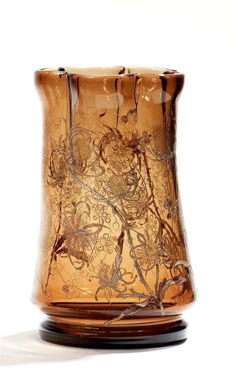 Emile Gallé Nancy 1846 1904 Blown Internal Inclusions And Engraved Glass Vase Nieuwe