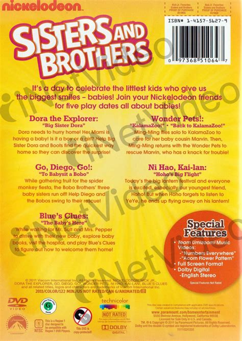 Sisters And Brothers Nickelodeon On Dvd Movie