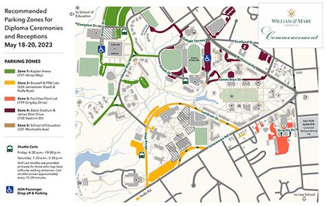 William And Mary Campus Map United States Map
