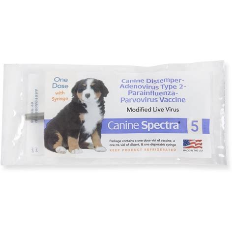 Our comprehensive packages grow with your pet. Buy Canine Spectra 5 in 1 Puppy Vaccine | Allivet