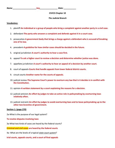 Answer key is included as well. Marbury V Madison 1803 Worksheet Answers | Kids Activities
