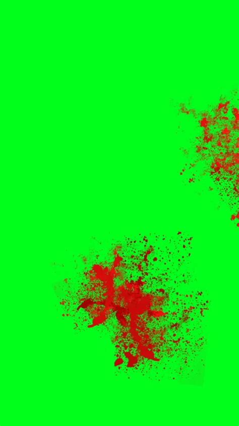 Blood Splatter On A Green Screen Vertica Stock Video Pond5