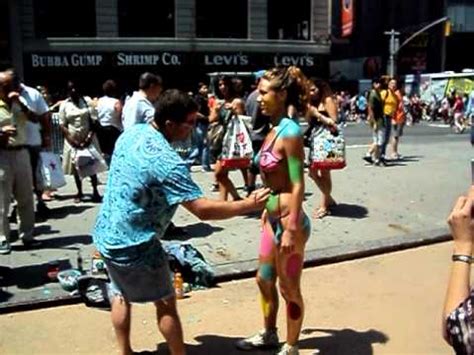 Body Painting Times Square New York Youtube