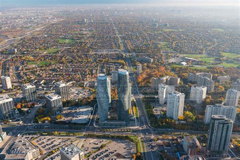 Aerial Photo Absolute Towers In Mississauga Ontario