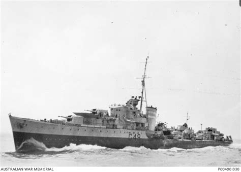 Port Quarter View Of The N Class Destroyer Hmas Nepal Which Was One Of