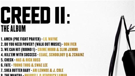 The Tracklist For The Creed Ii Soundtrack Dropped And Its Absolutely