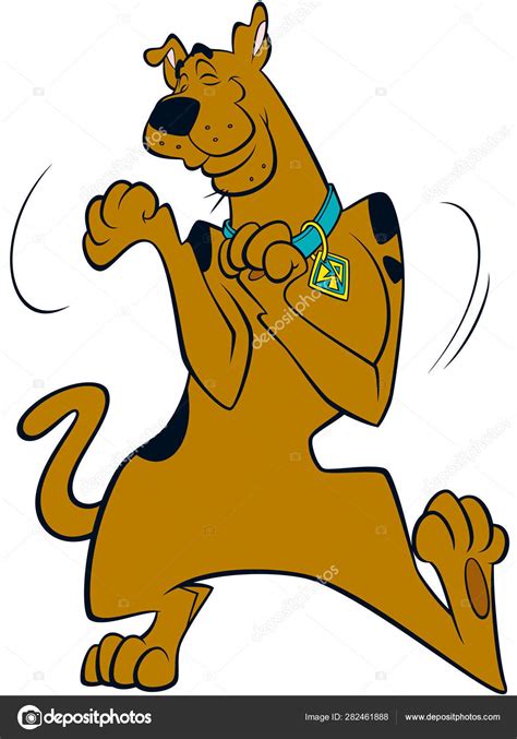 His breed is identifiable by his large size, rectangular head and erect ears. Scooby Doo Dog Brown Character Illustration Dacing - Stock ...
