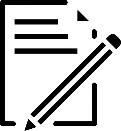 Document Paper Write Pencil Pen Drawing Svg Png Icon Free