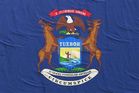 Bandiera Dello Stato Del Michigan Illustrazione Di Stock