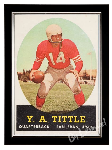 Ya Tittle 1958 Topps Football T Poster Print Unframed Etsy