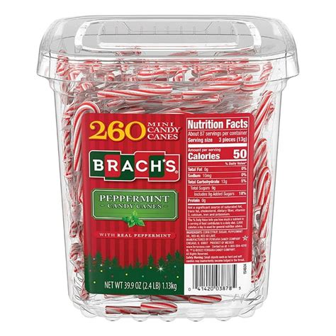 Brachs Mini Peppermint Candy Canes Christmas Candy Stocking Stuffers