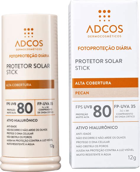 Protetor Solar Adcos Stick Fps Pecan Beleza Na Web