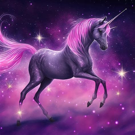 Premium Photo Illustration Of Ravishing Pink Unicorn With Magical Sparkle