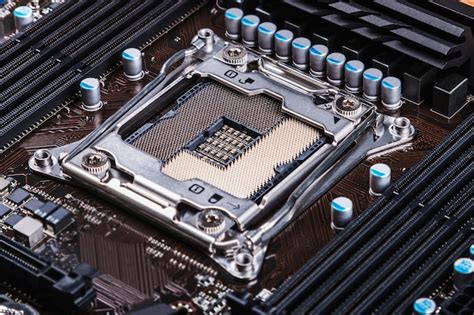 Premium Photo Cpu Socket And Processor On The Motherboard