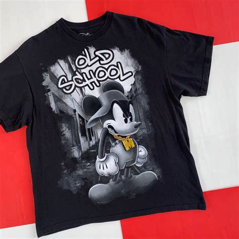 Mickey Mouse 2000s Disney Mickey Mouse Old School Gangster Graphic Tee